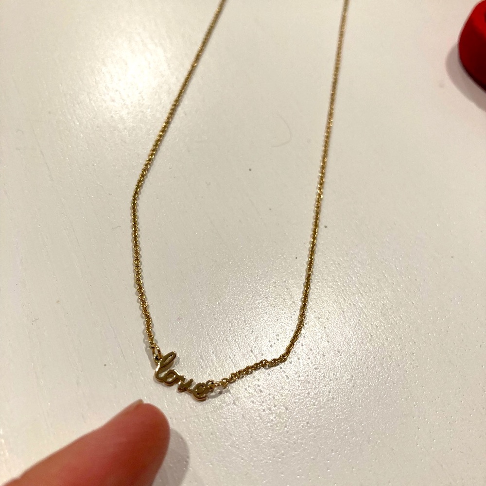 Love gold necklace